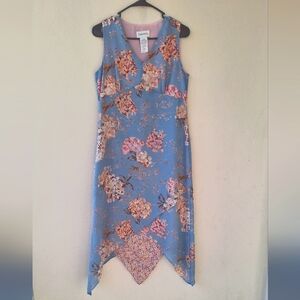 Chadwicks Floral Asymmetrical Pullover Women's Dress Size 8p